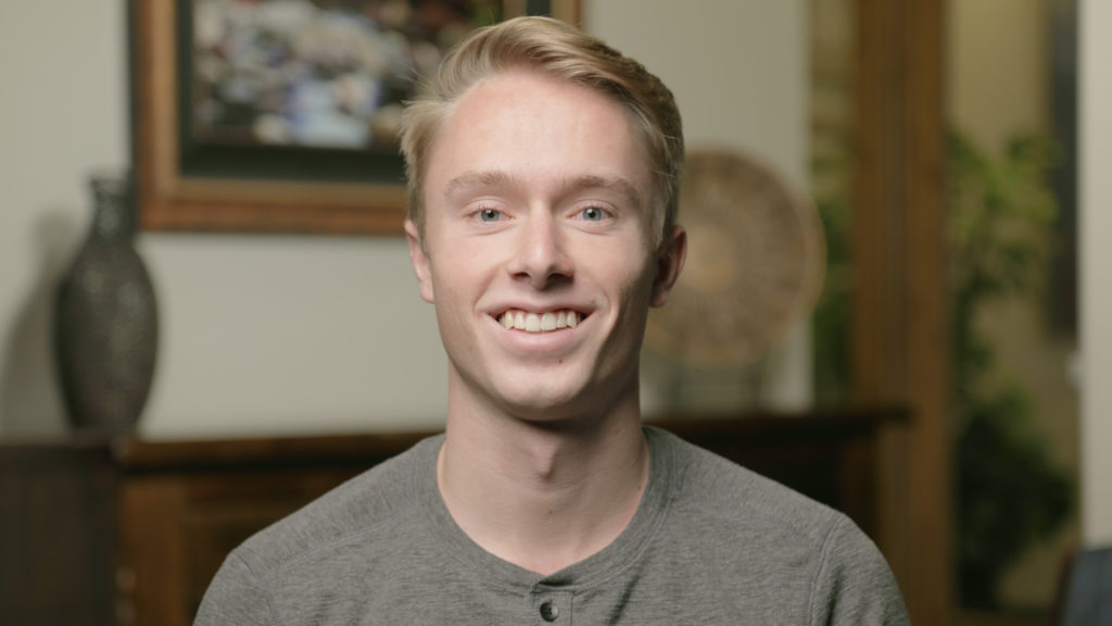 Smilling patient Trevor giving a testimonial