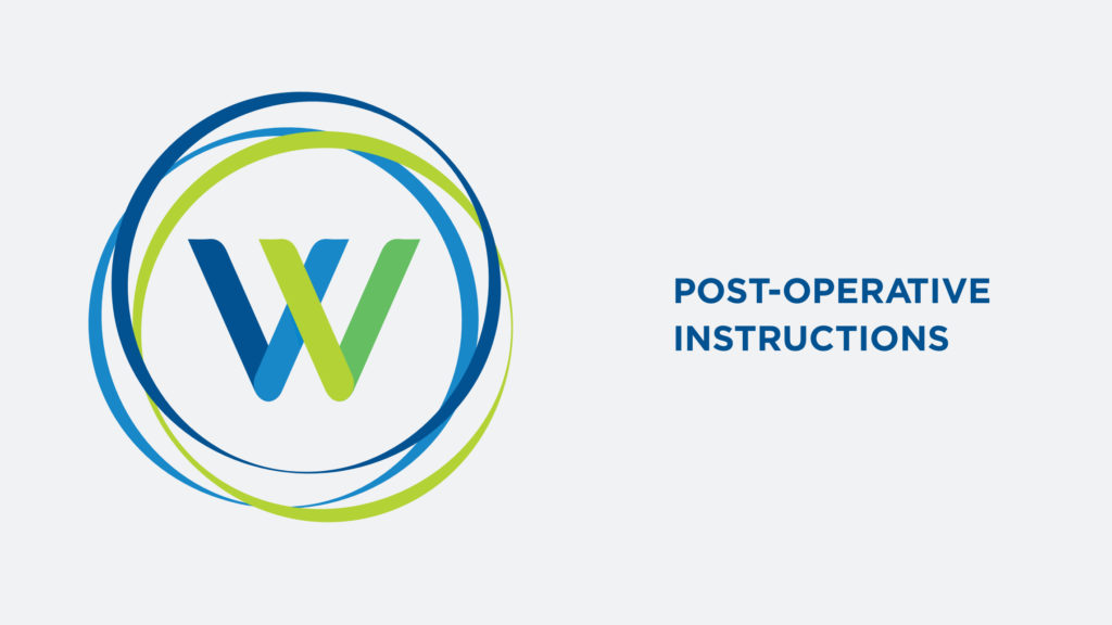 post operative instructions graphic with winterholler logo