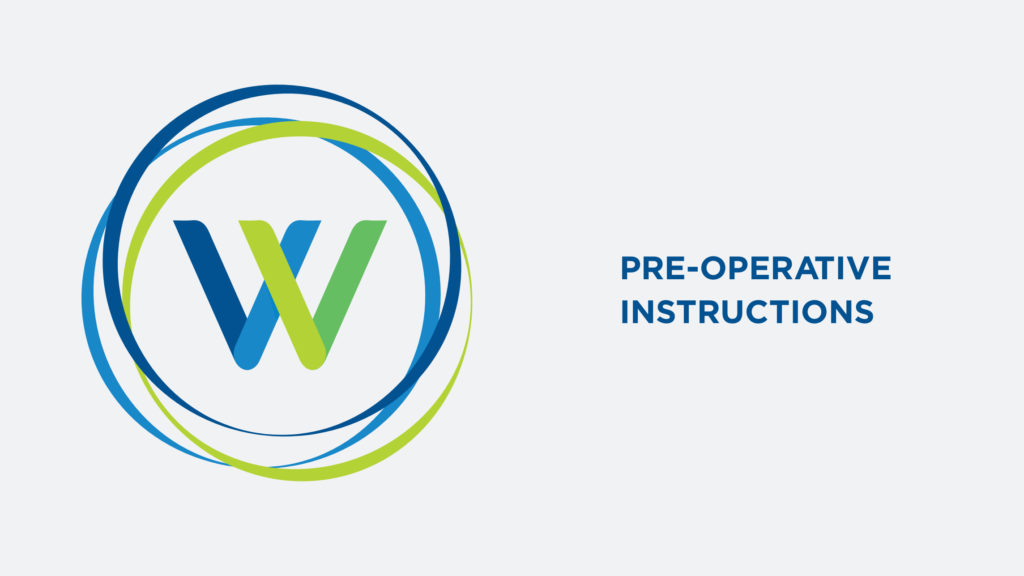 pre operative instructions graphic with winterholler logo
