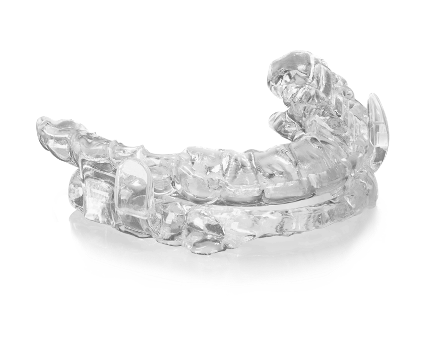 Clear aligners with a transparent background