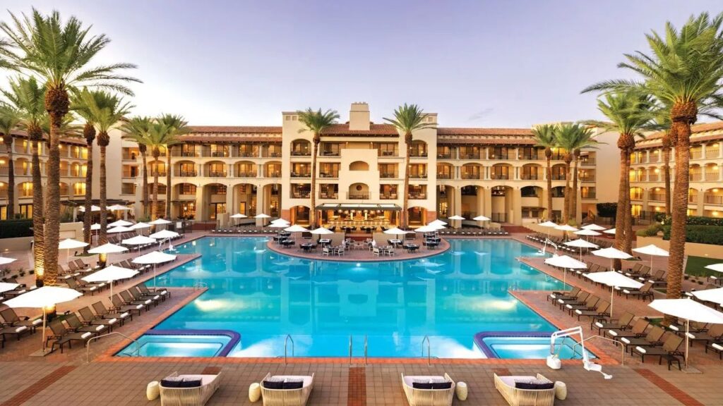 hotel picture outside with a pool